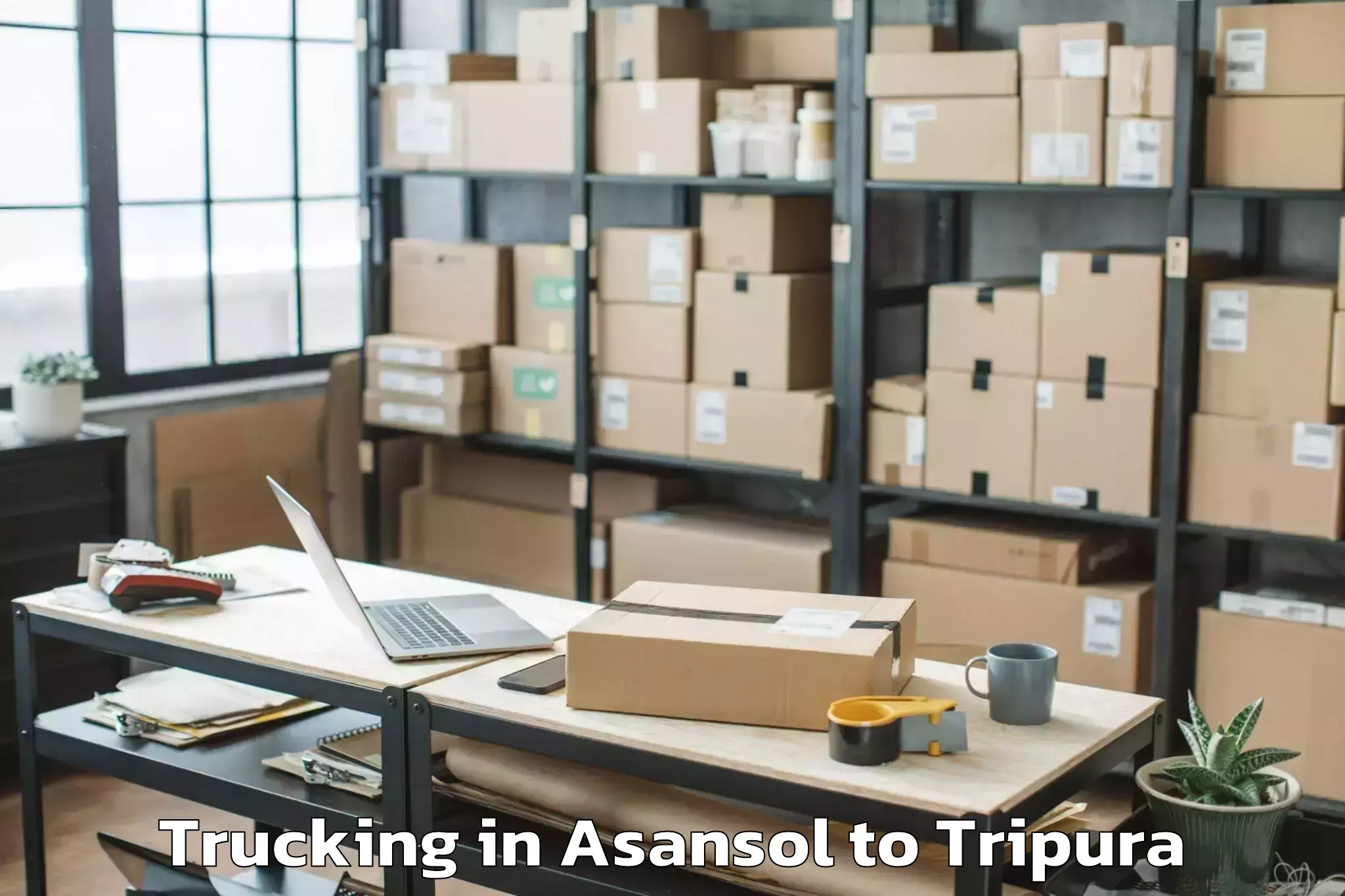 Leading Asansol to Hezamara Trucking Provider